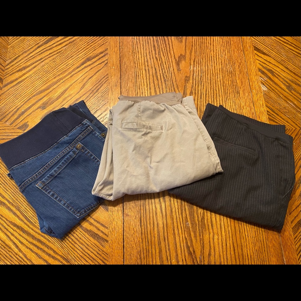 Liz Lange 3 pair maternity pants/slacks